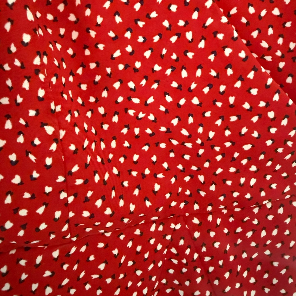 Hello Molly Red Dress with White and Black Spot Print